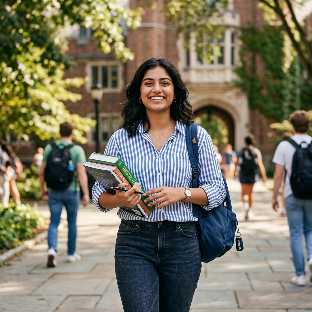 Student smiling